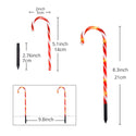 Solar Powered Candy Cane Path Lamp Set