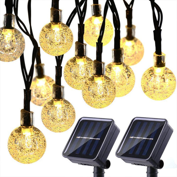 Waterproof 10m 50LED Solar Powered Crystal Balls