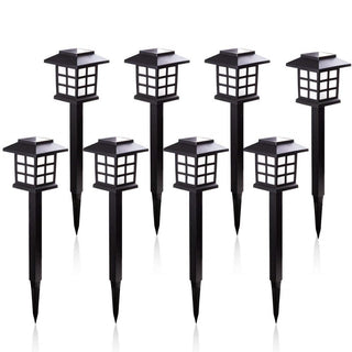 8 Piece Set of Solar  Powered Garden Path Lights