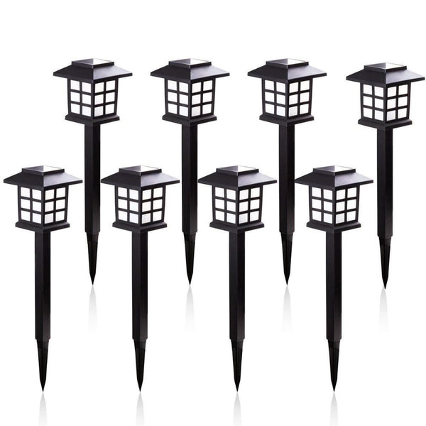 8 Piece Set of Solar  Powered Garden Path Lights