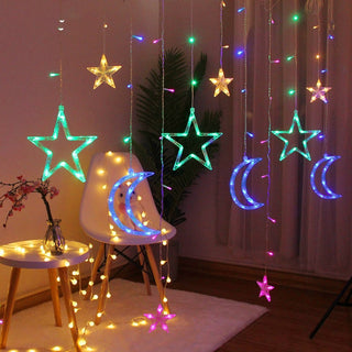 Moon & Star Shaped Decorative Christmas Lights