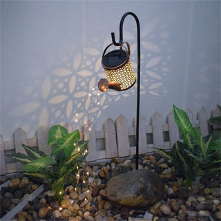 Solar Powered Garden Watering Can Shaped LED Lamp