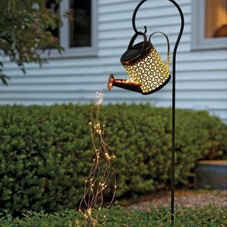 Solar Powered Garden Watering Can Shaped LED Lamp