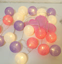 Cotton Ball Garland Fairy Lights