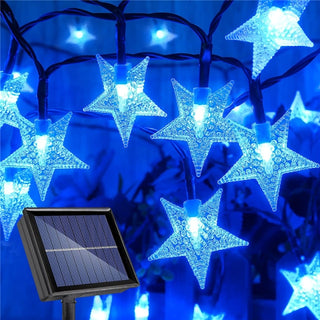 Solar Powered Star Shaped Fairy Twinkle Lights Set