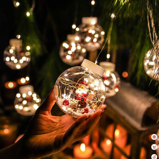 Stylish Decorative Christmas Figurine Jar Lights
